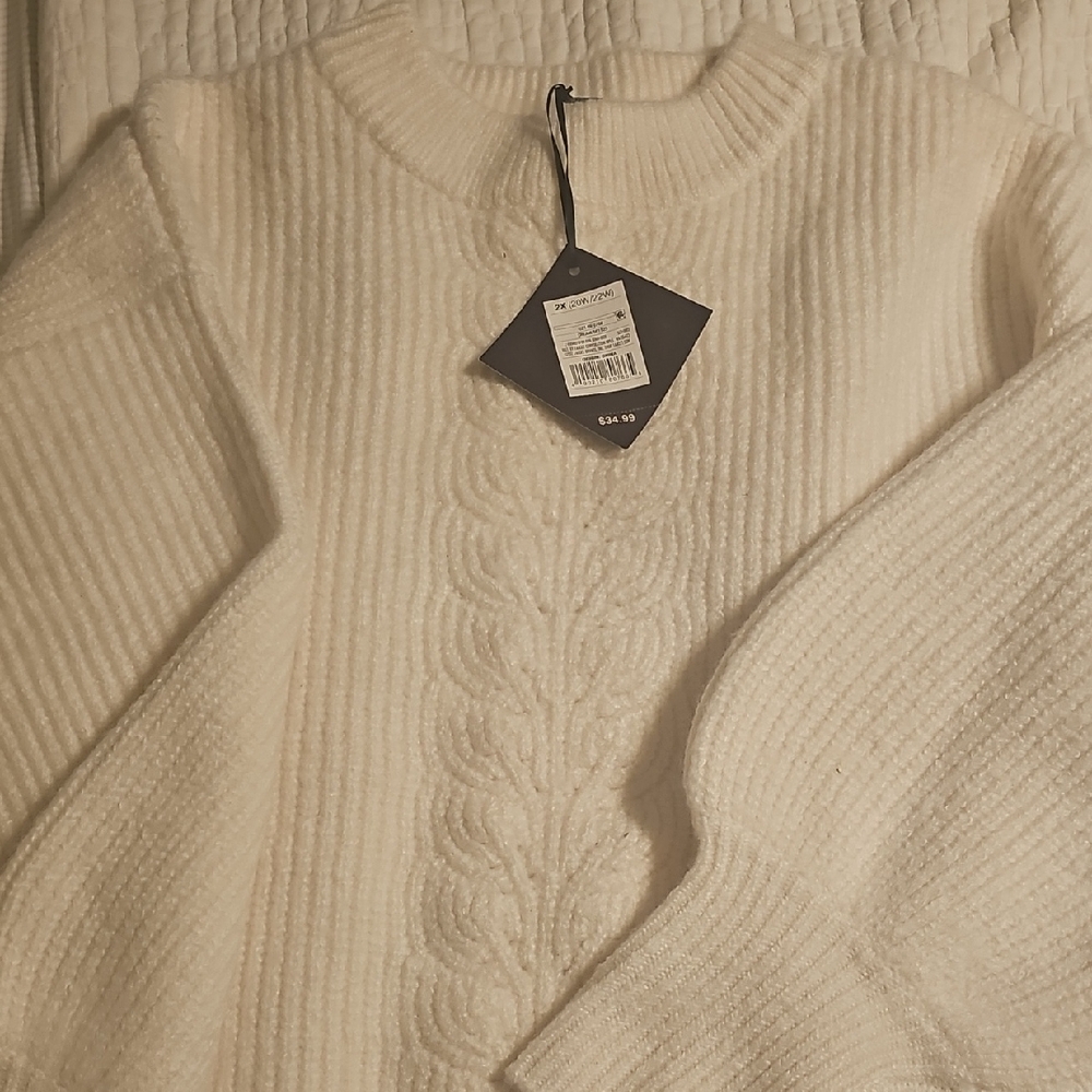 Target White Cable Knit Sweater